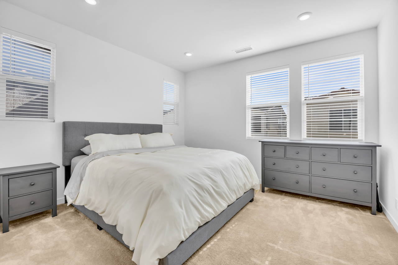 Interior of home with after virtual furniture staging services added